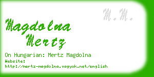 magdolna mertz business card